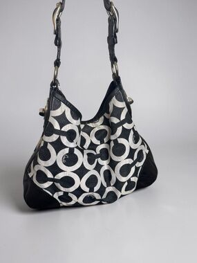 Coach Y2K Op Art Denim Signature Peyton Chunky Turlock Slouch hobo